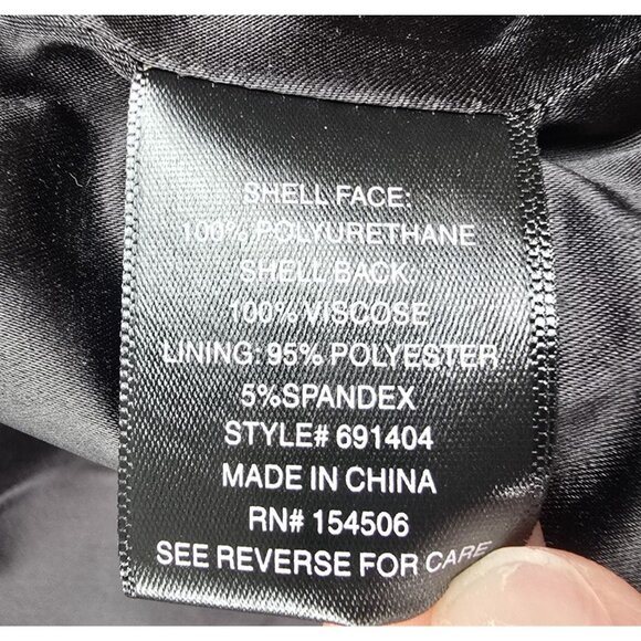 Colleen Lopez Snake Print Faux Leather Moto Jacket With Zipper Accents - Picture 7 of 9